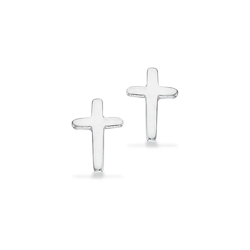 Scrouples Scrouples - Kors ørestikker i sølv, 7x5mm - 141942s
