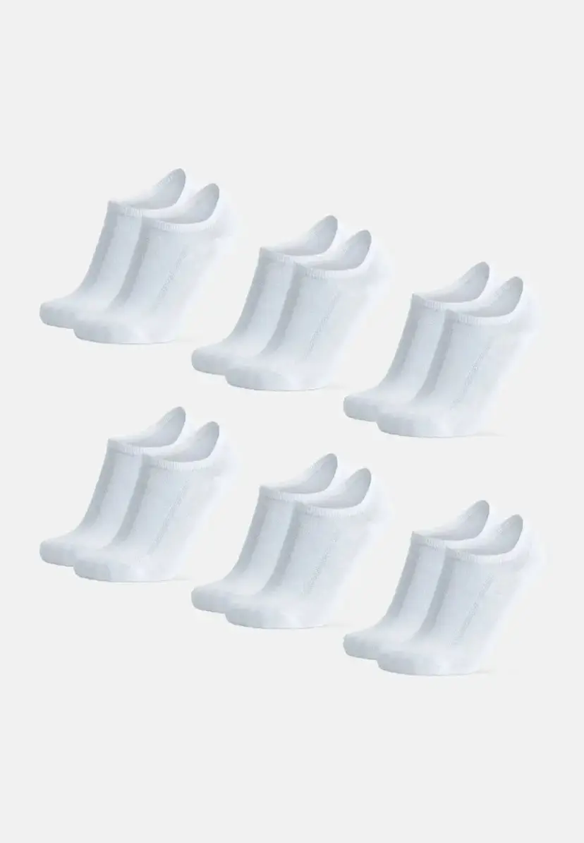 DANISH ENDURANCE DANISH ENDURANCE COTTON NO-SHOW STRØMPER, Hvid, 35-38