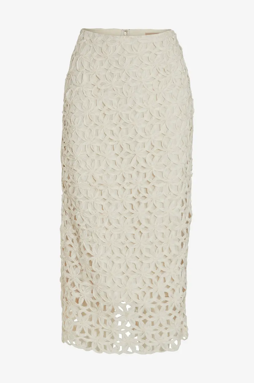 Rouge Vila Skjørt viShina HW Midi Skirt - Beige