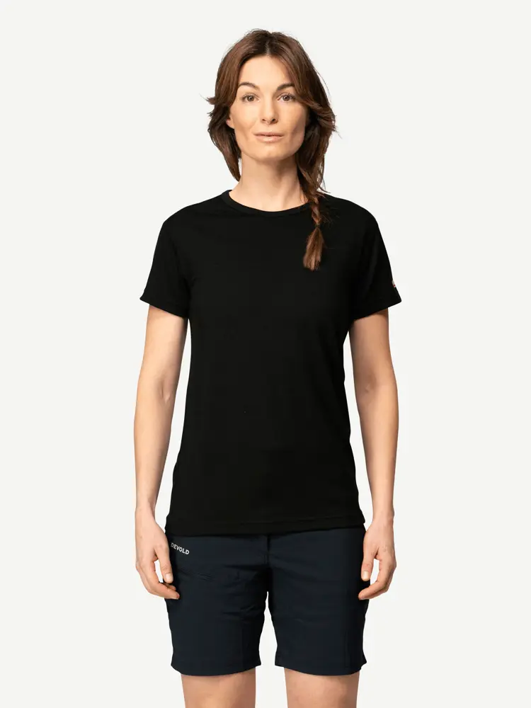 Devold Devold - Breeze Plus Merino 200 T-skjorte Dame - Large - Svart