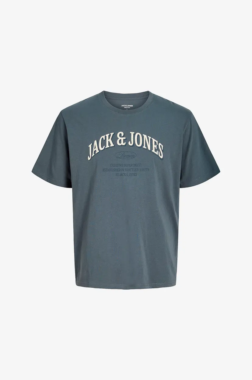 Jack & Jones Plus T-skjorte Jjedenver Logo Tee Ss O-Neck Sn Pls - Grå