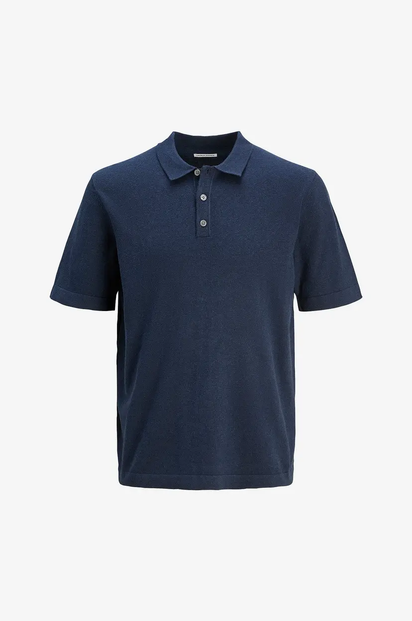Jack & Jones Genser jjeEmil Knit Relaxed Polo SS SN - Blå