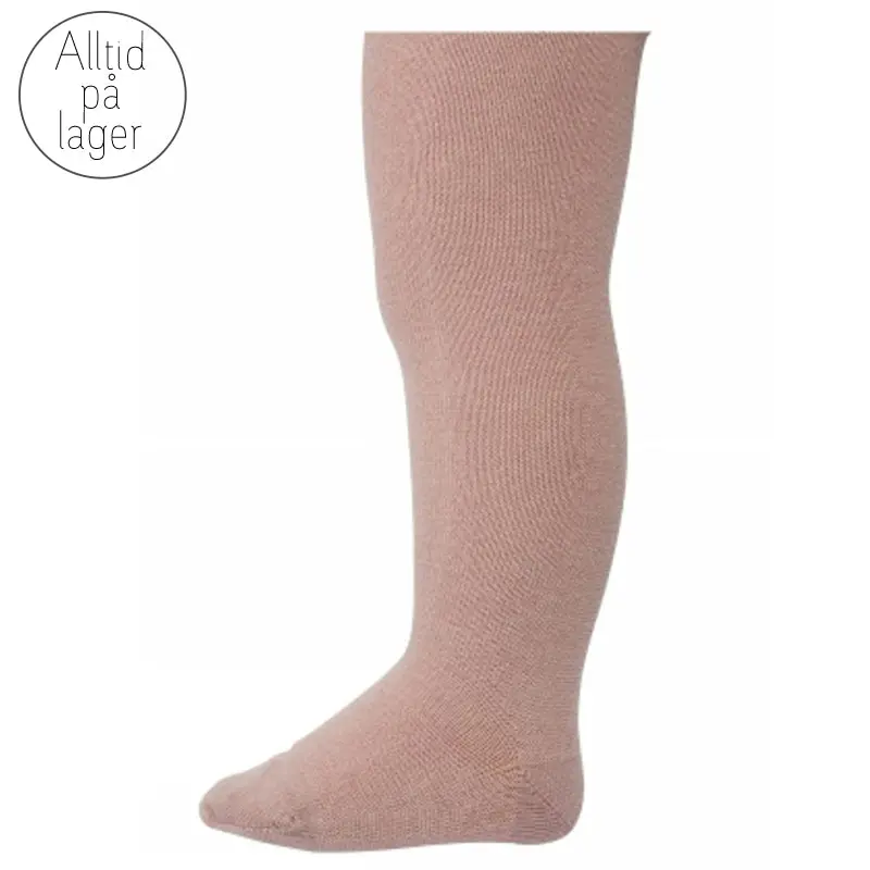 MP Strømpebukse Wool Cotton Plain Wood Rose