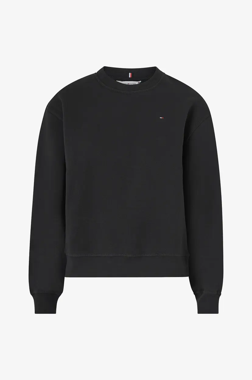 Tommy Hilfiger Collegegenser Reg Flag On Chest Swtshrt - Svart