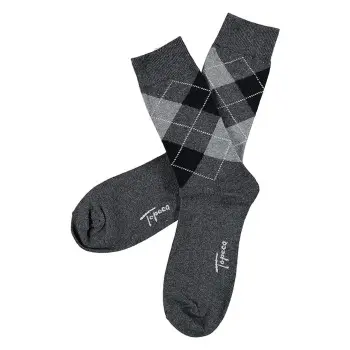 Topeco Topeco Strømper Mens Classic Socks Argyle Antracit Str 41/45 Herre