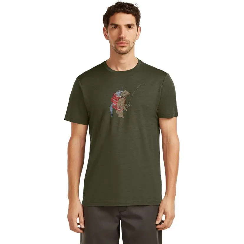 Icebreaker Icebreaker M's Mer 150 Tech Lite SS Tee Bear Catch Dk Loden