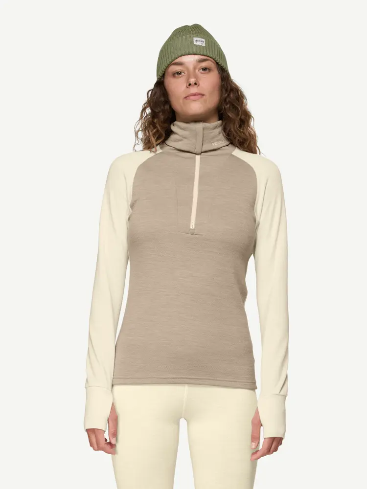 Devold Devold - Expedition Merino Silk Zip Dame - Large - Hvit