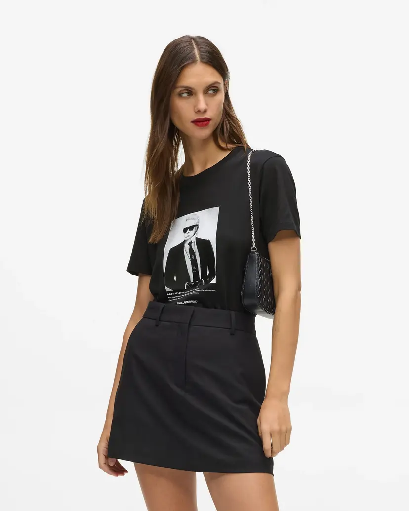 Karl Lagerfeld Karl Lagerfeld Portrait Black T-shirt