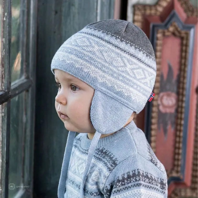 Marius Kids Marius Kids - Marius Lue i Ull Baby Lyseblå