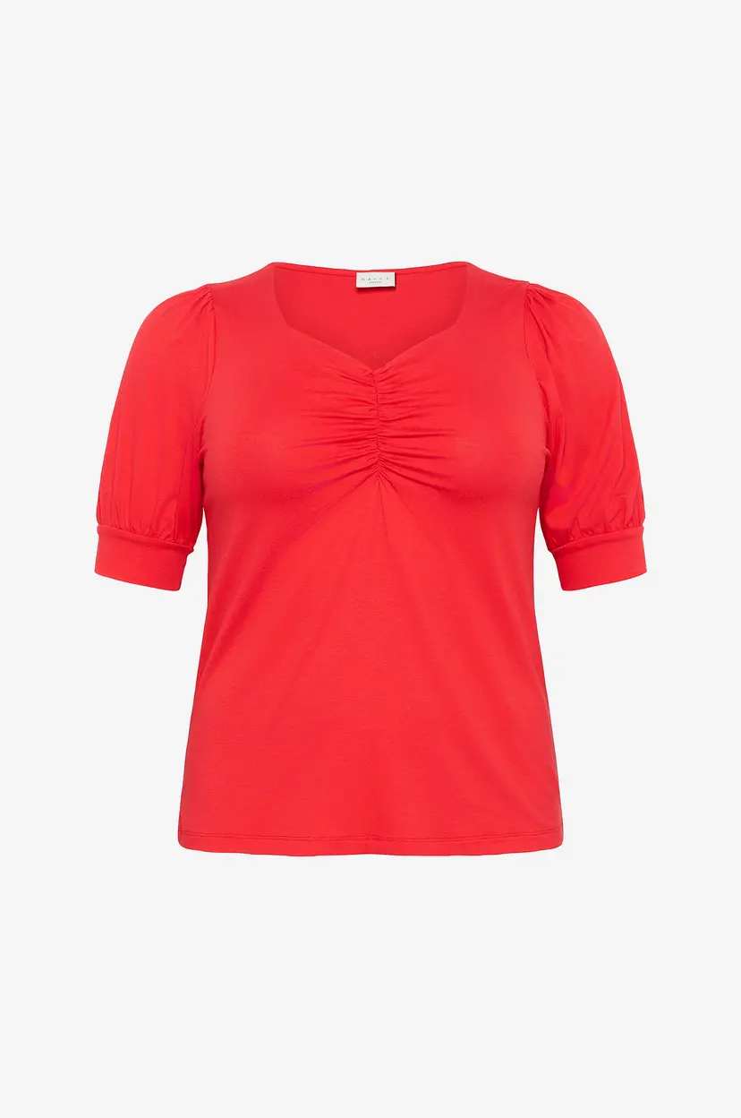 KAFFE Curve Topp kcSissy Blouse - Rød