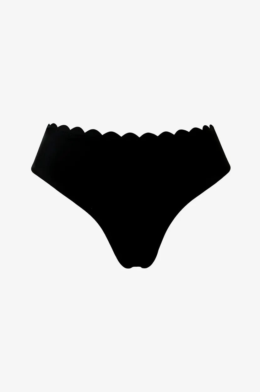 KAANDA Beach life Bikinitruse New Venus Scallop Mid Rise Bottom - Svart