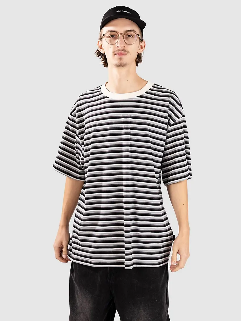 Blue Tomato Blue Tomato Striped 180Gsm T-skjorte svart
