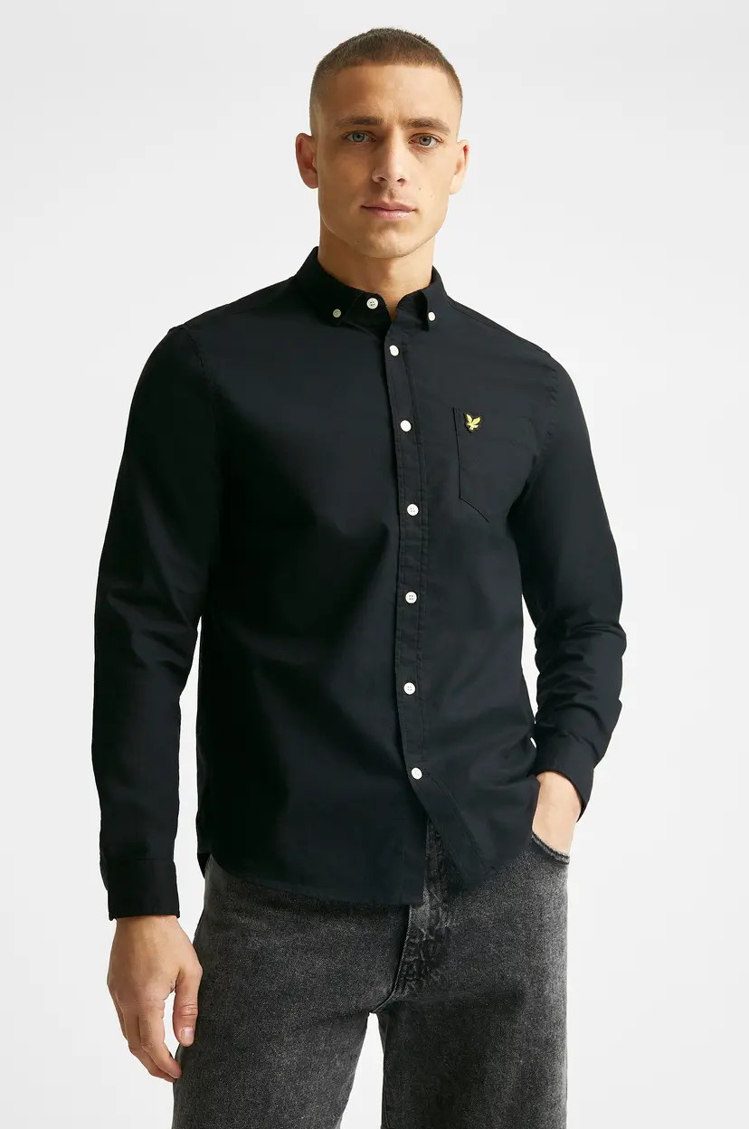 Lyle & Scott Skjorte Regular Fit Light Weight Oxford Shirt - Svart
