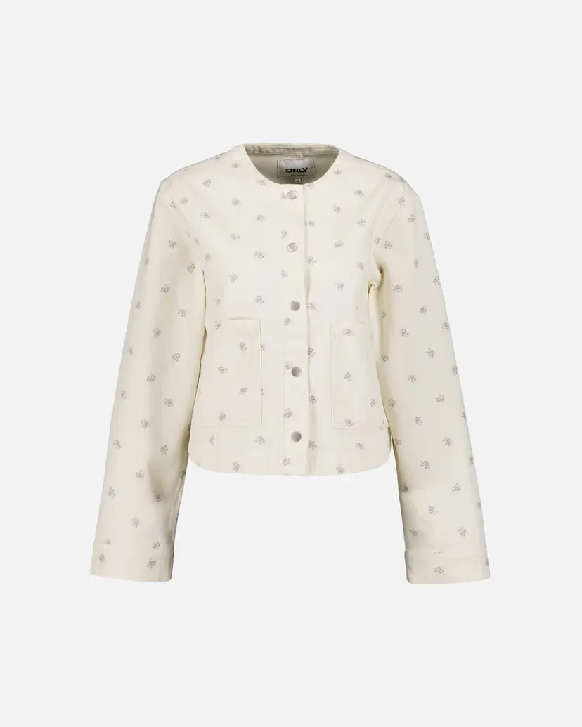 ONLY Denimjakke Naomi - Hvit - Str L