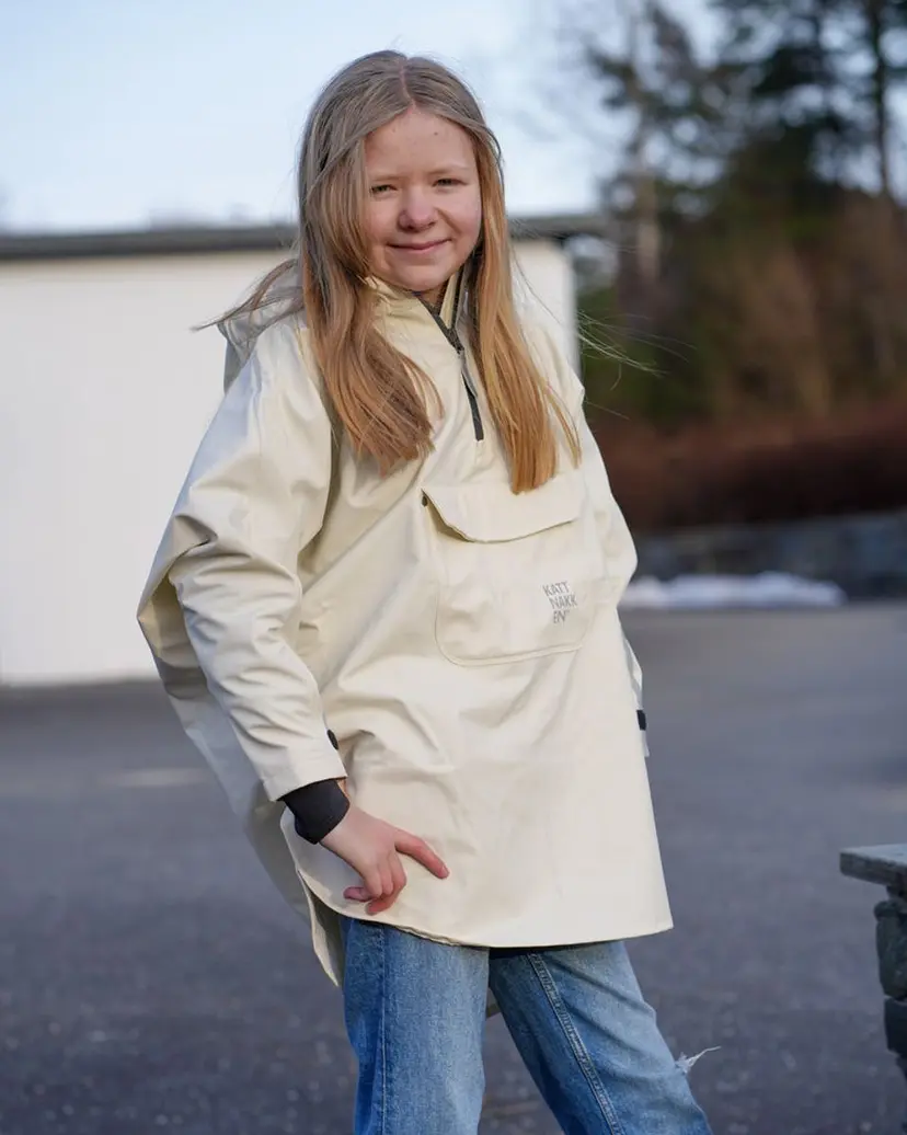 Kattnakken Kattnakken Regnponcho Barn og Junior Snø (4/6Y)