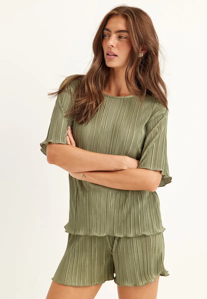 Bubbleroom Pleated Frill Shorts