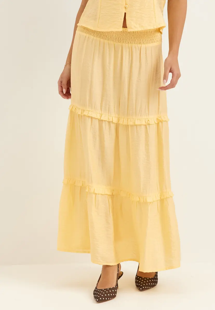 Bubbleroom Frill Maxi Skirt