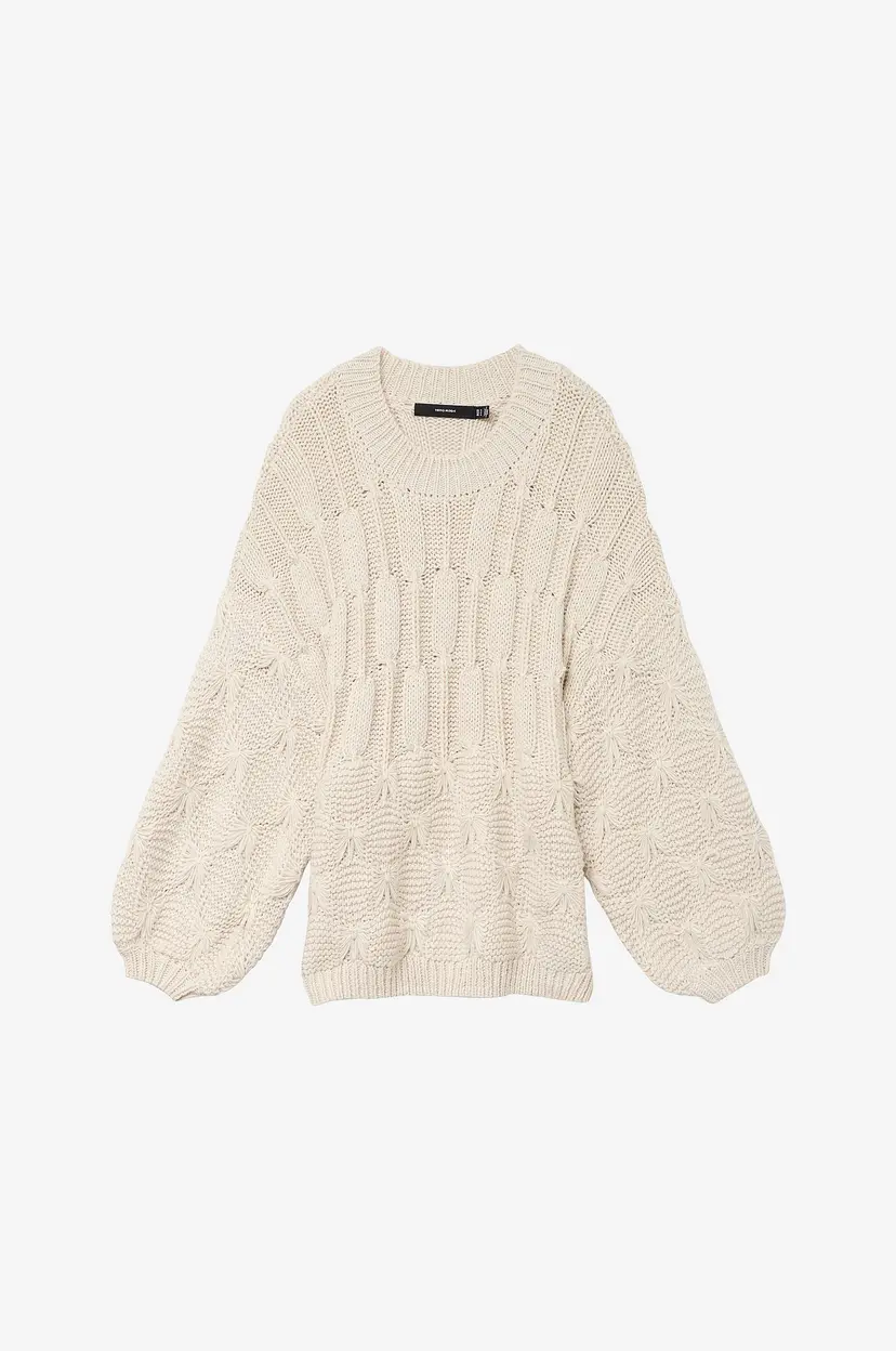 Vero Moda Pullover vmCaitlin LS Knit Pullover Exp - Hvit