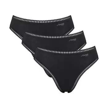 Sloggi Sloggi Truser 3P GO Crush High Leg Briefs Svart bomull Large Dame