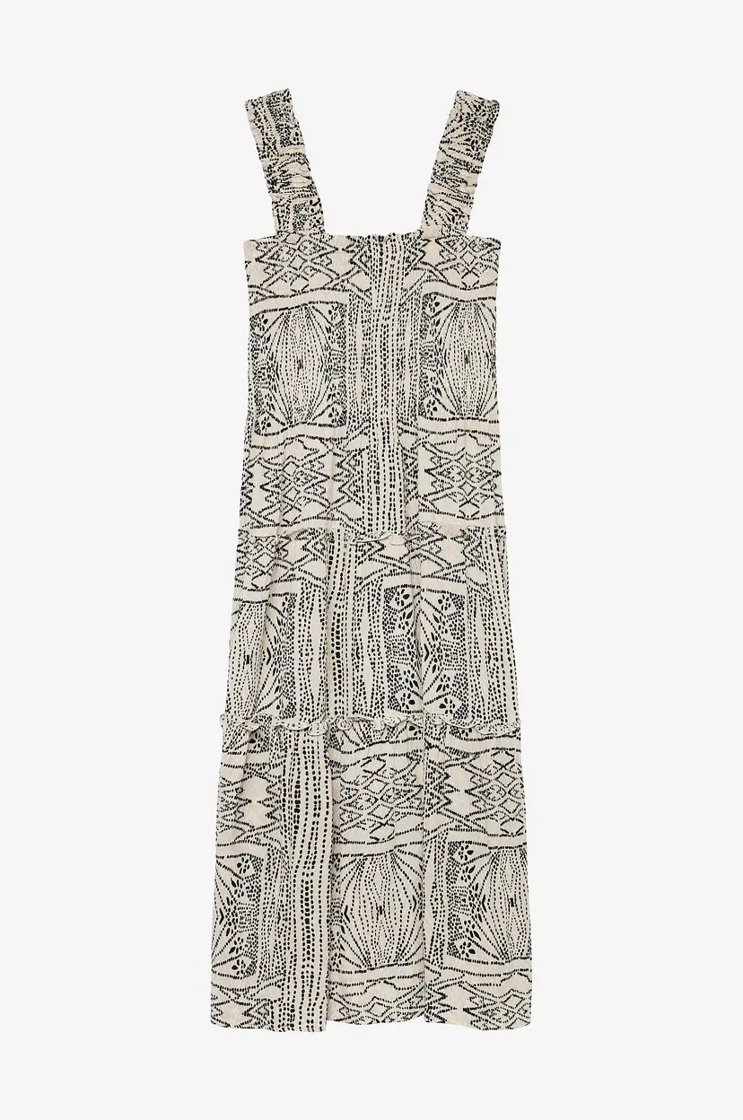 Vero Moda Kjole vmMenny SL Smock Calf Dress Wvn - Beige