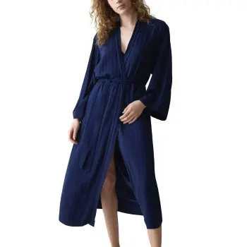 Triumph Triumph Amourette Jacquard Long Robe Marine viskose 36/38 Dame