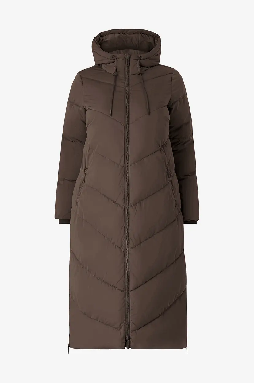 Zizzi Kåpe caNordic L/S Coat - Brun