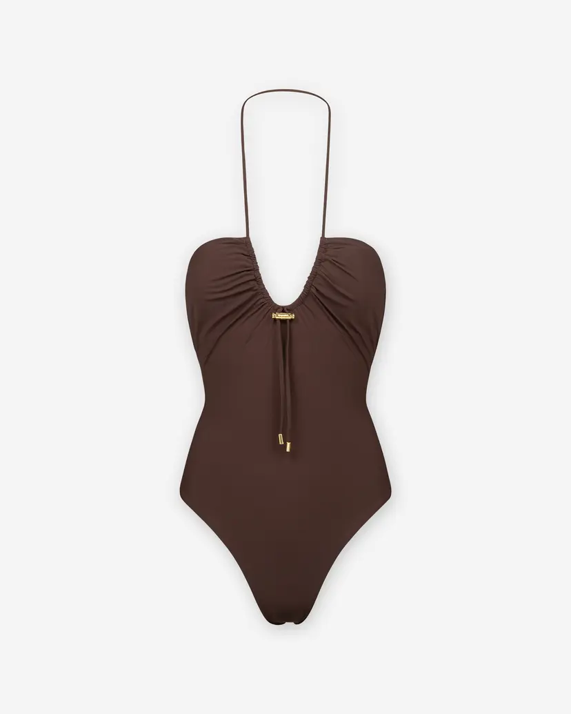 Moschino Swim Moschino Swim V2A4907 Brown Swimsuit