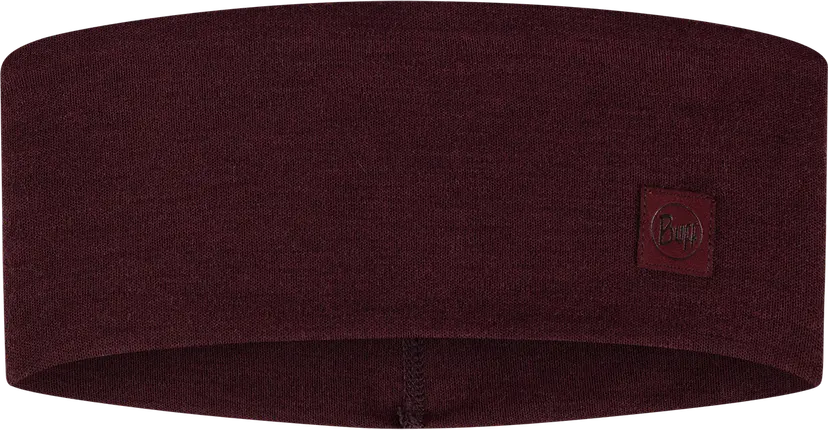 Buff Buff Merino Wide Headband Solid Garnet