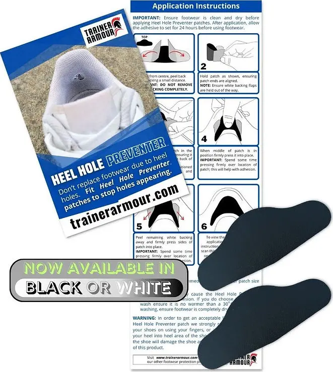 Trainer Armour Trainer Armour Heel Hole Preventer Black