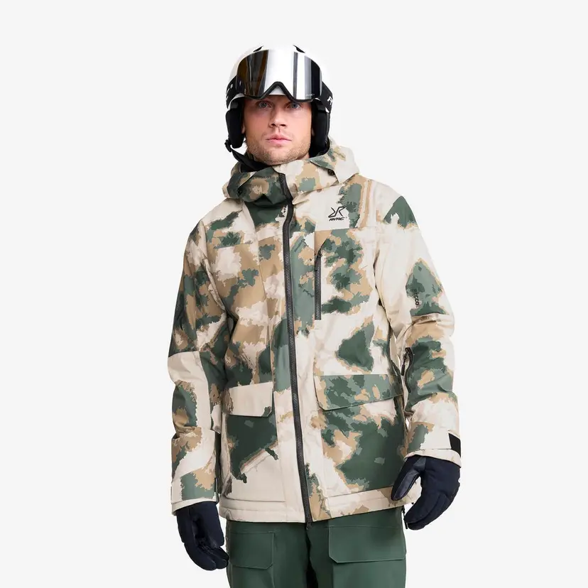 RevolutionRace AccXel Insulated 2L Ski Jacket Herre Garden Topiary/Kelp Beige