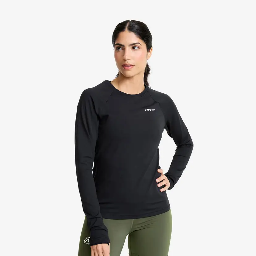 RevolutionRace Pulse Running Long-Sleeved T-Shirt Dame Black