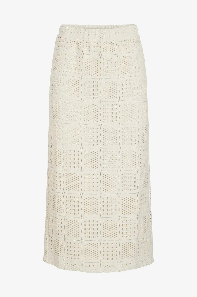 Vila Skjørt viNovira HW Midi Skirt - Beige