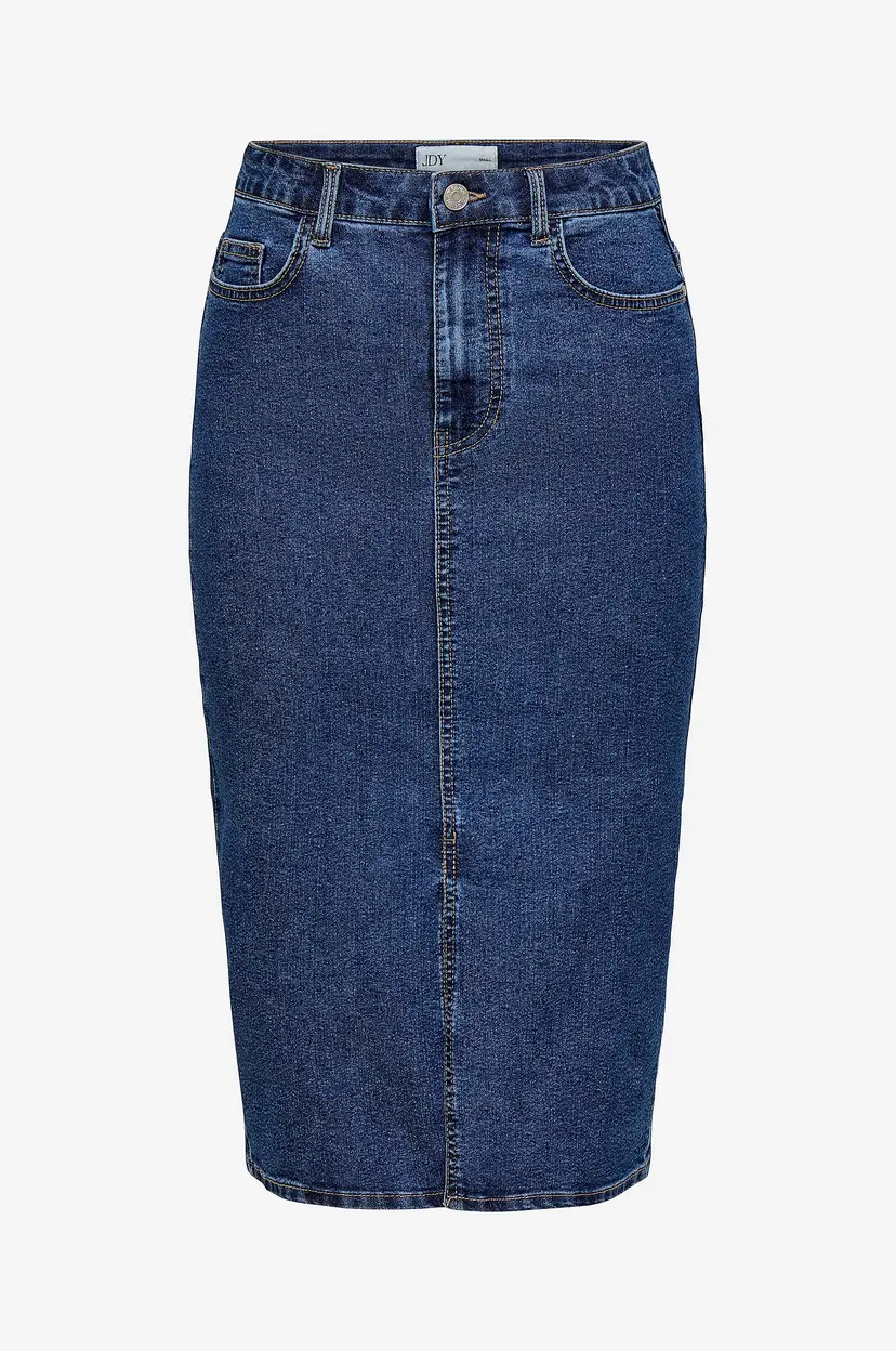 JDY Denim skjørt jdyMoon MW Midi Slit Skirt Dnm - Blå
