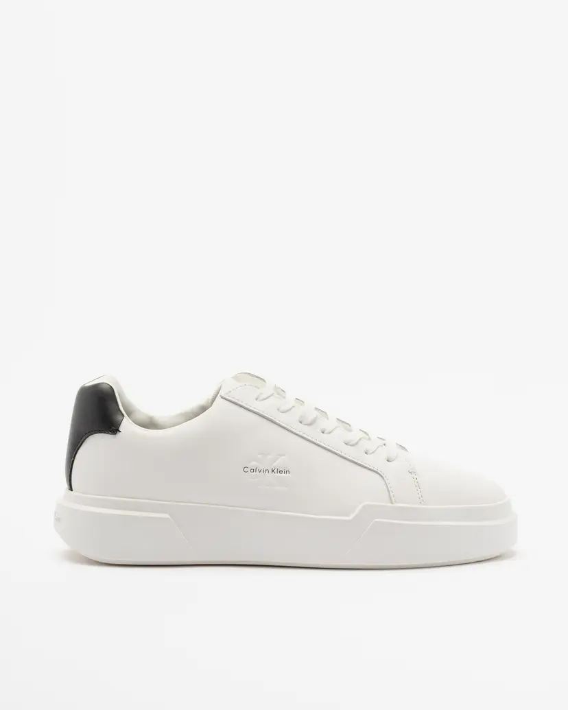 Calvin Klein Calvin Klein Chunky Cupsole Lace Up Lth White Sneakers