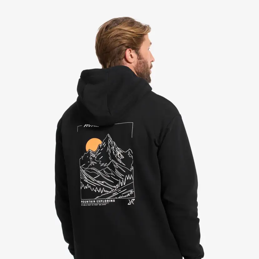 RevolutionRace RVRC Graphic Hoodie Herre Black