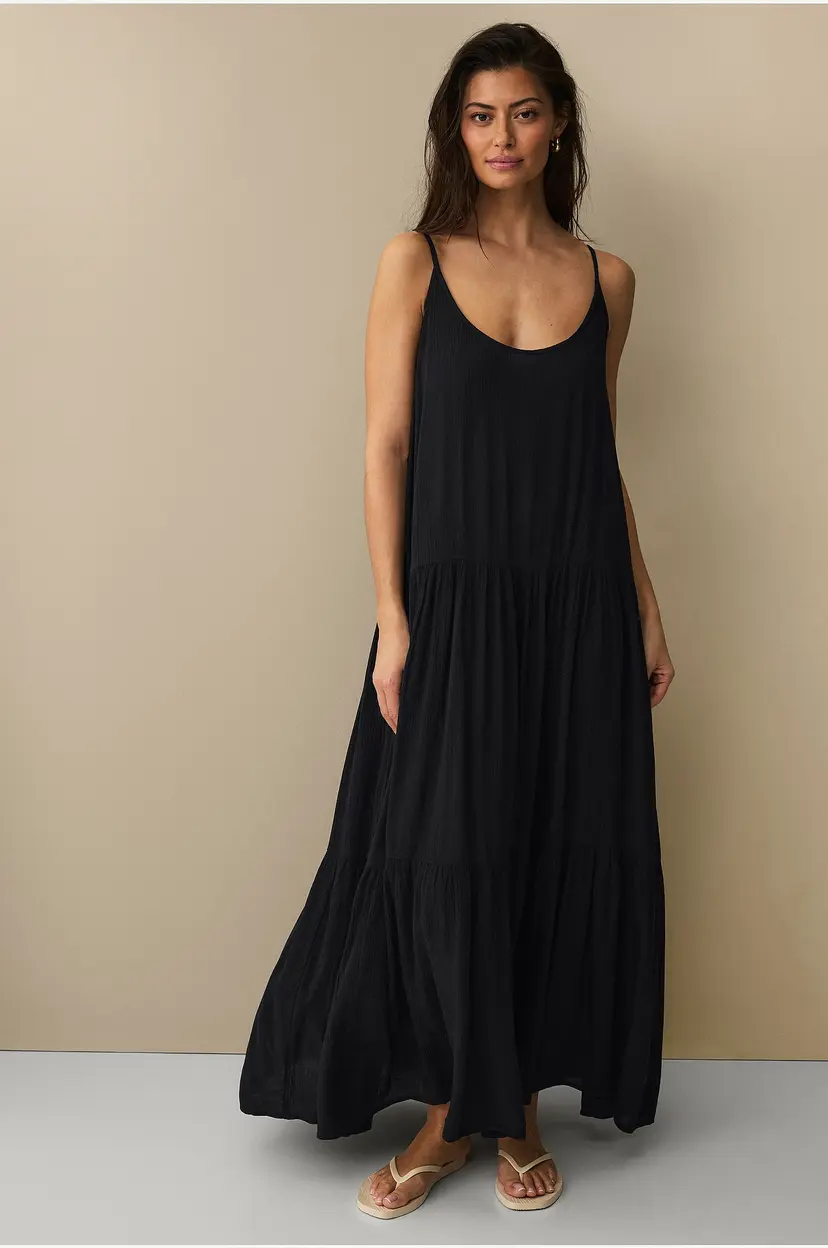 Ellos Collection Maxi strandkjole - Svart