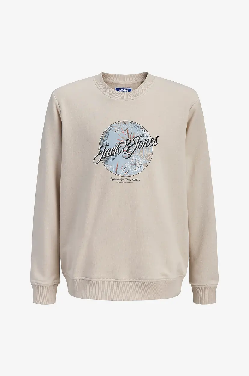 Jack & Jones Junior Sweatshirt jjonolulu Sweat Crew Neck Jnr - Beige