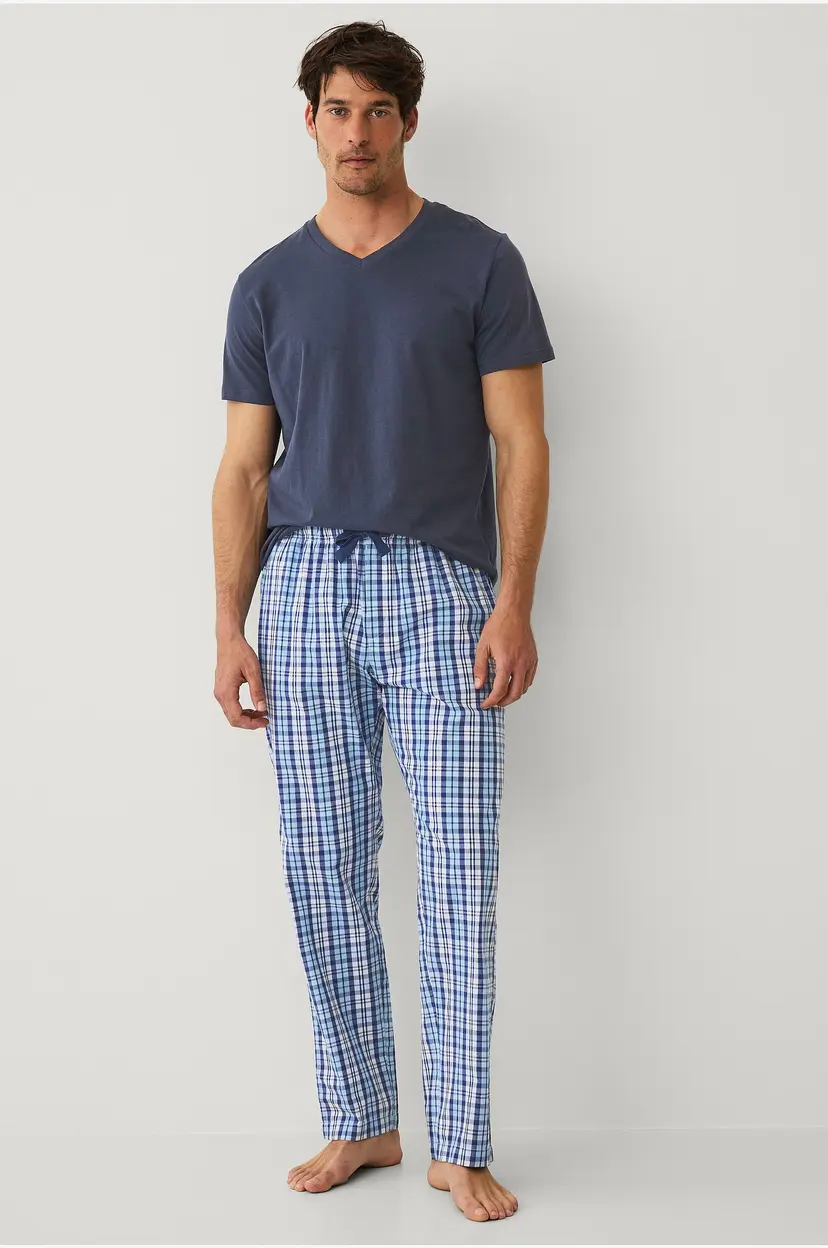 Ellos Collection Pysjbukser i poplin - Blå