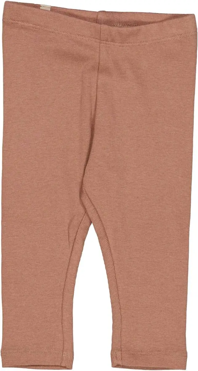 Wheat Wheat Rib Leggings Vintage Rose (74 / 9 mnd)