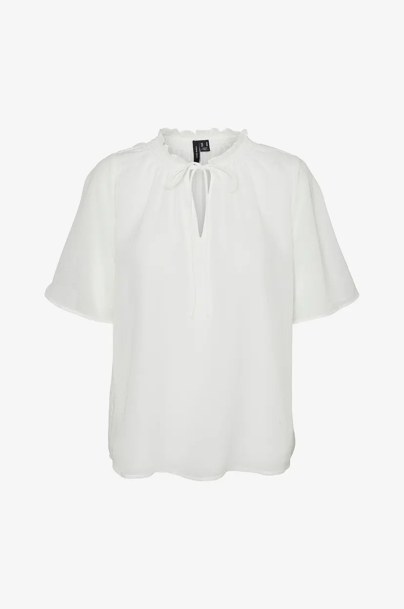 Vero Moda Bluse vmEmilie SS Top Wvn - Hvit
