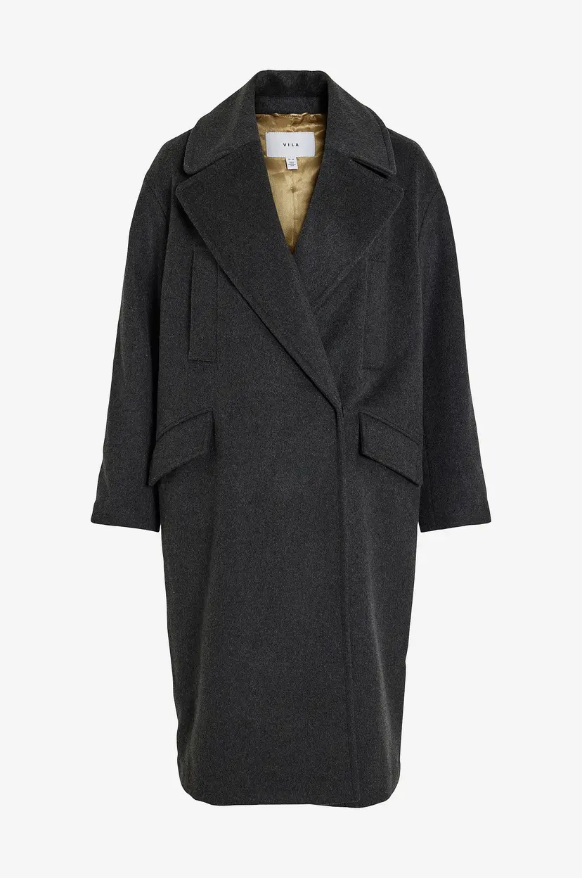 Vila Kåpe viHallee L/S Coat - Grå
