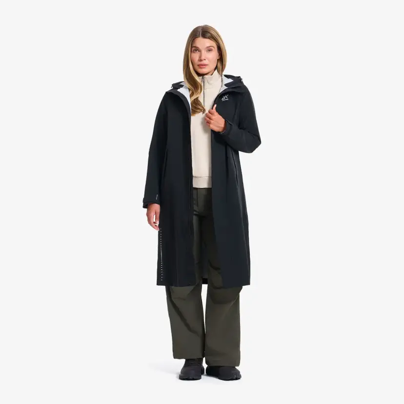 RevolutionRace Cyclone Light 3L Long Parka Dame Black