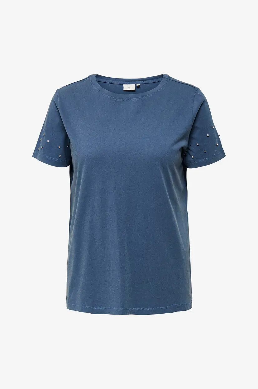 Only Carmakoma Topp carLen Life SS O-neck Reg Tee Jrs - Blå