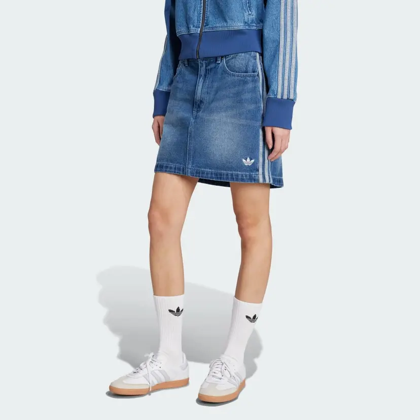 Adidas Adicolor 3-Stripes Denim Mini Skjørt