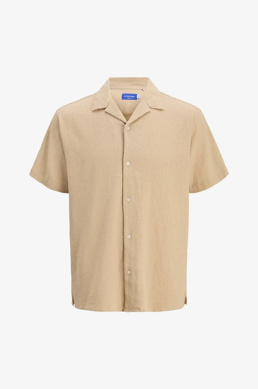 Jack & Jones Junior Skjorte jorLuke Crinkle Shirt SS Jnr - Beige