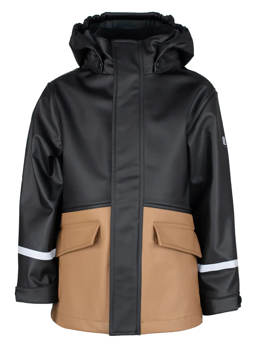 Lindberg Lindberg Kids' Vestby Rain Jacket Fleece Black/beige