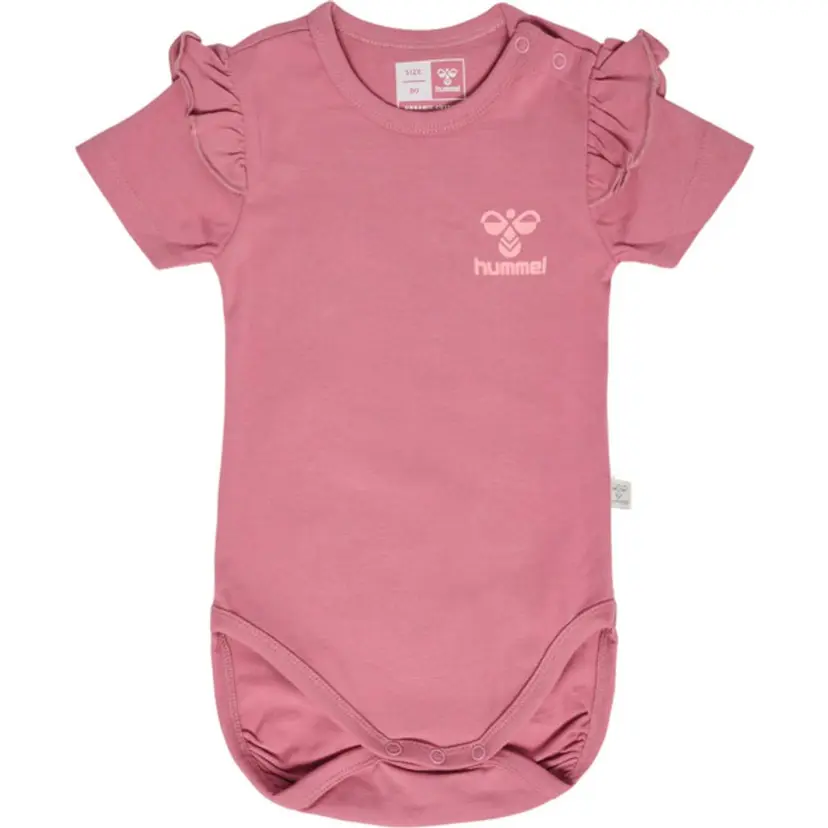 Hummel Hummel Talya Ruffle Body S/S Mesa Rose (68 / 6 mnd)