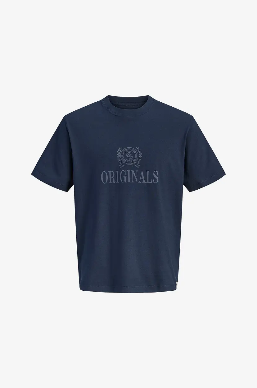 Jack & Jones Plus T-skjorte Jorfrederiksberg Monogram Tee Ss Cn - Blå