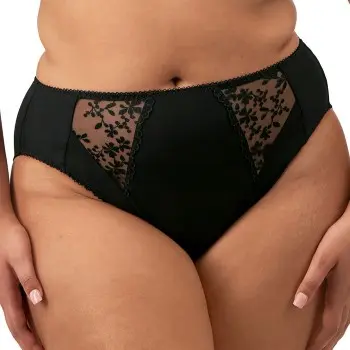 Elomi Elomi Truser Zarla High Leg Brief Svart polyamid X-Large Dame