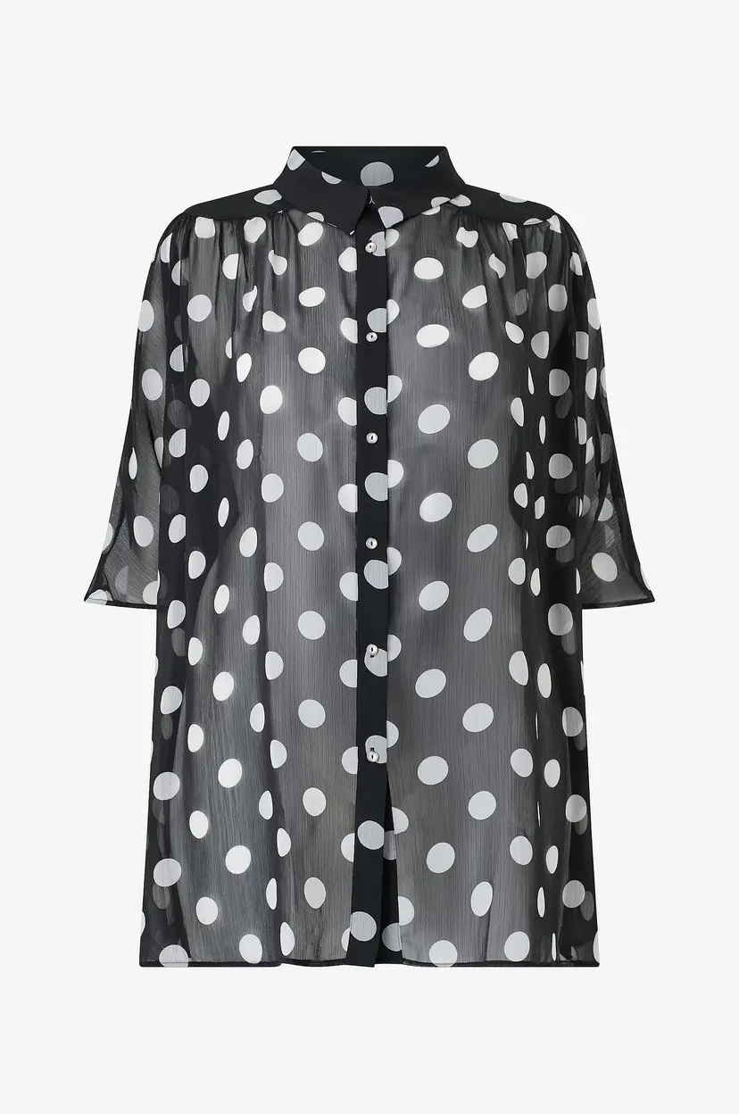 NO. 1 BY OX Skjorte Long Loose batwing Blouse - Flerfarget